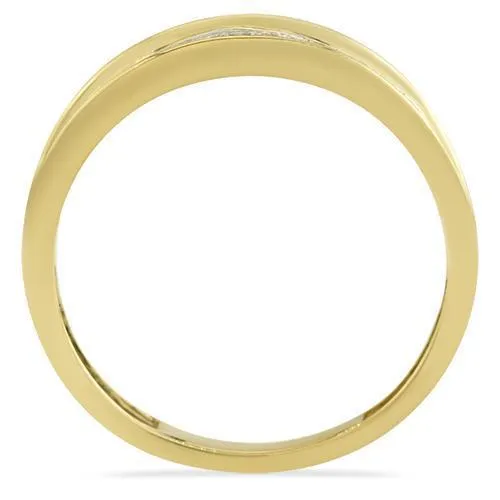 10K Yellow Gold Diamond Wedding Band Set 0.47 Ctw