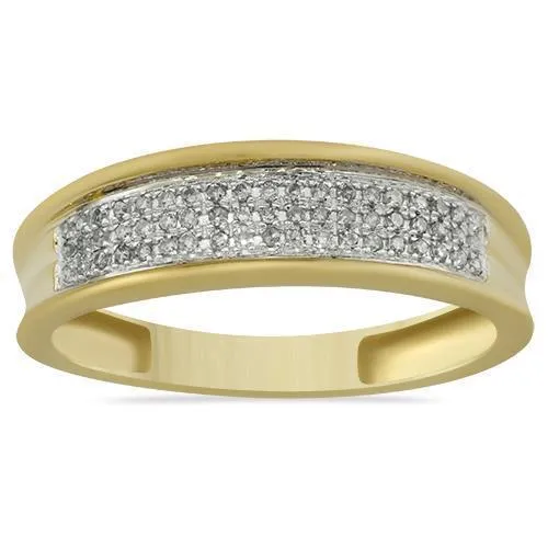 10K Yellow Gold Diamond Wedding Band Set 0.47 Ctw