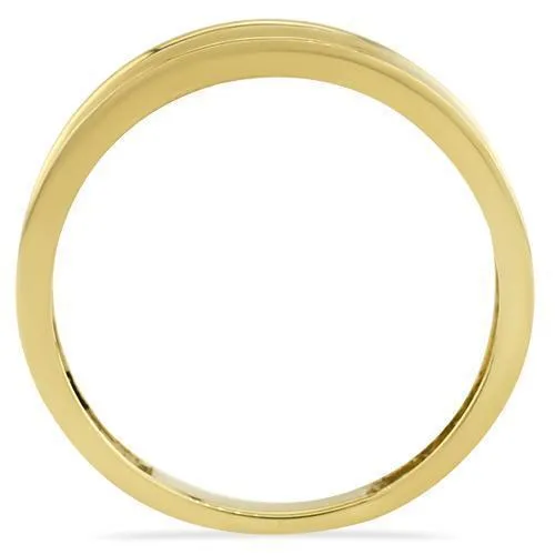 10K Yellow Gold Diamond Wedding Band Set 0.47 Ctw