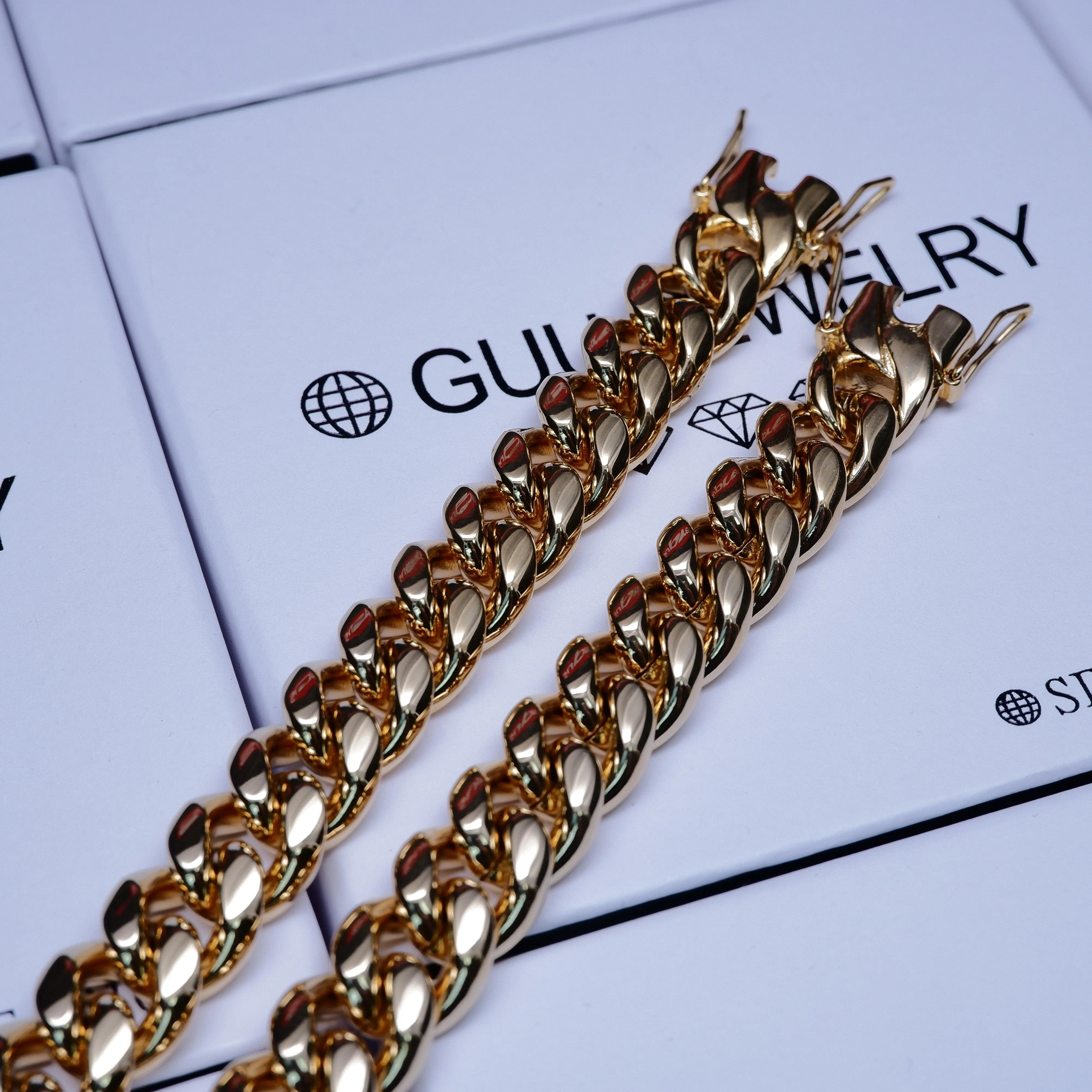 12mm 18K Gold-Plated Classic Miami Cuban Link Bracelet