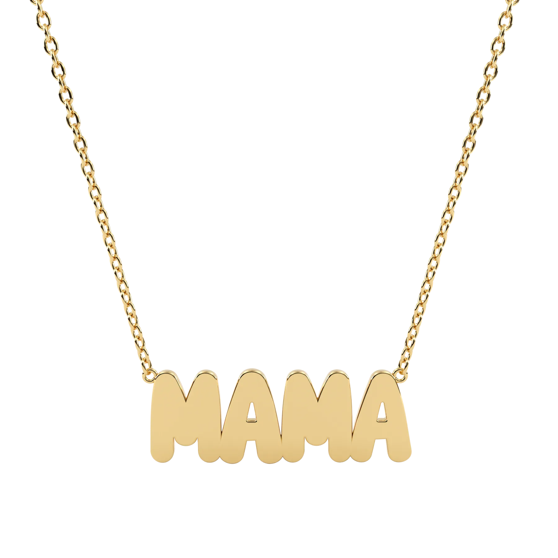 14k Bubble Name Necklace