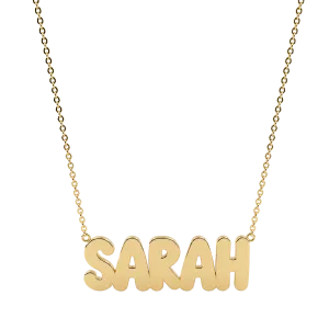 14k Bubble Name Necklace