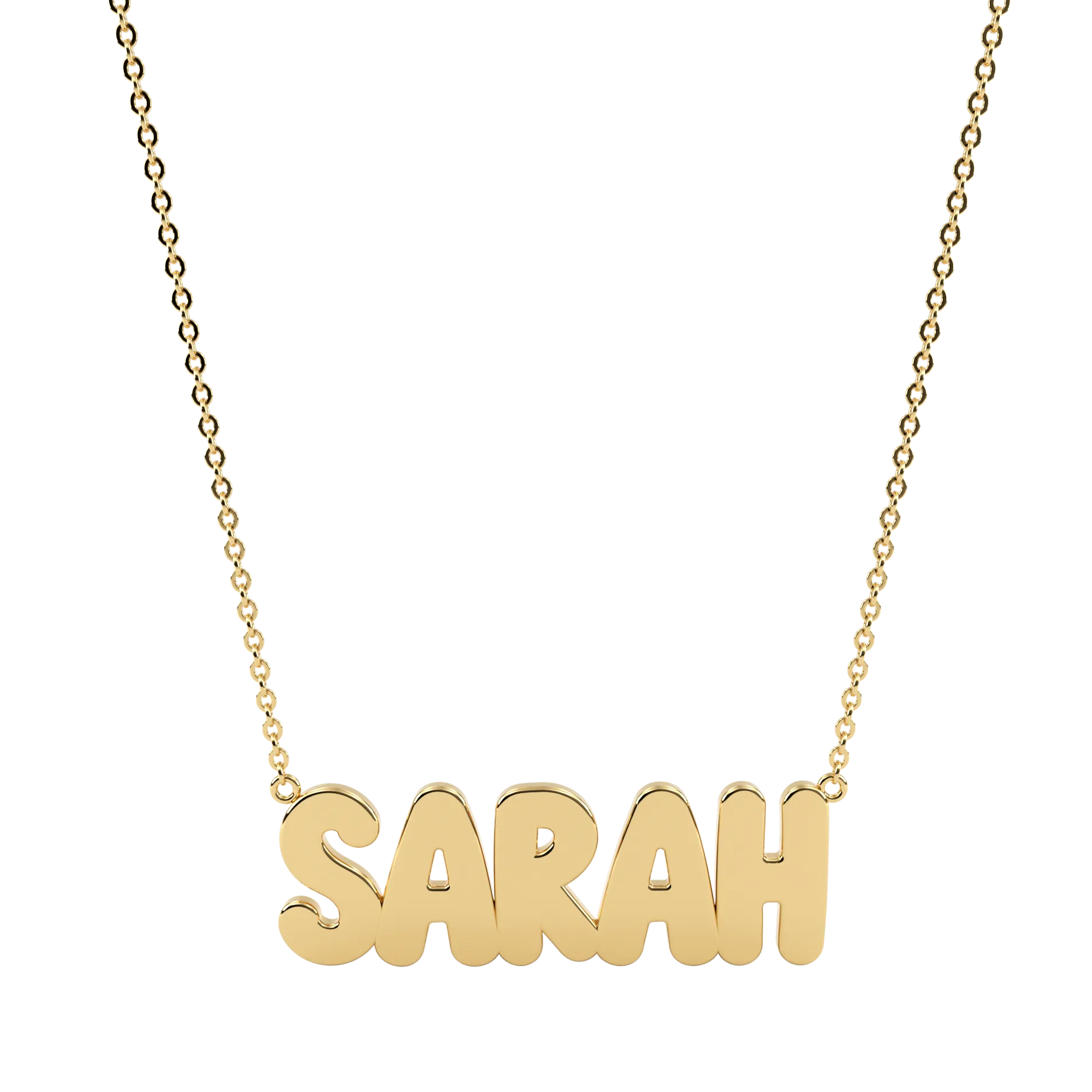 14k Bubble Name Necklace