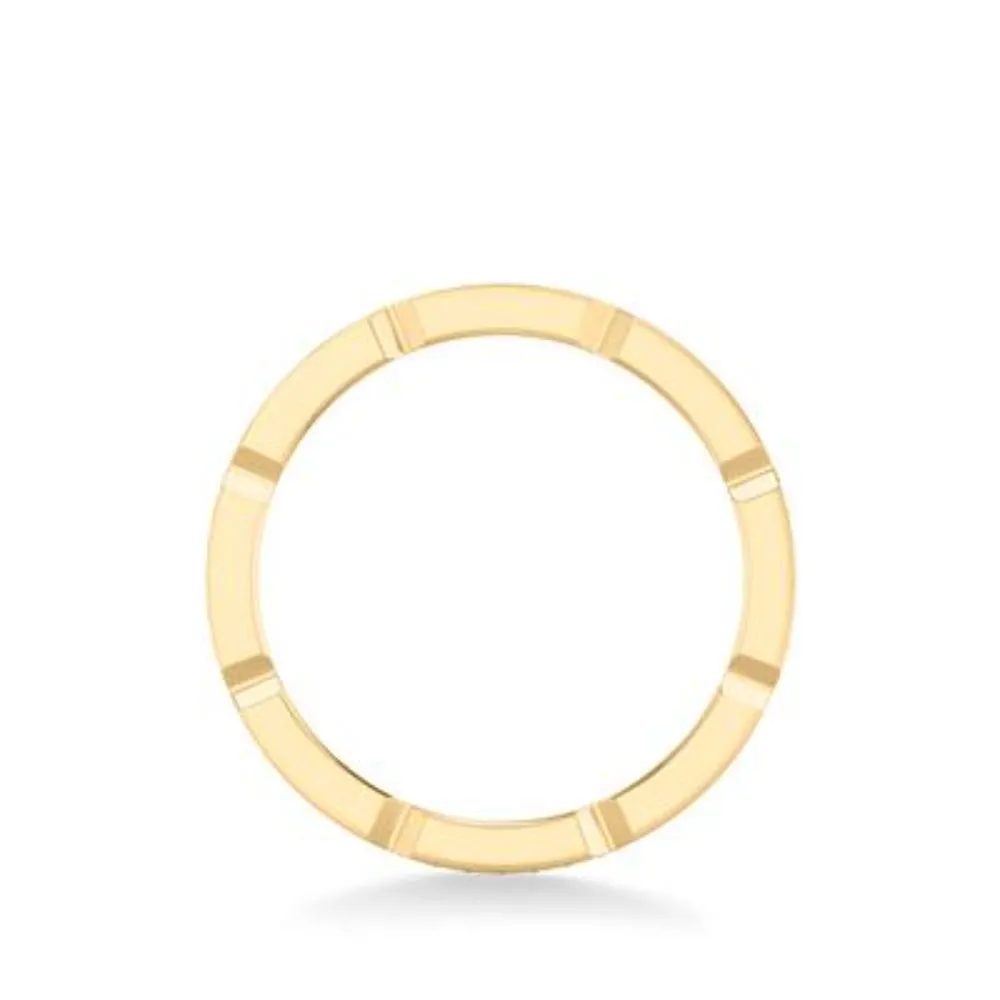 14k Contemporary Diamond Wedding Band