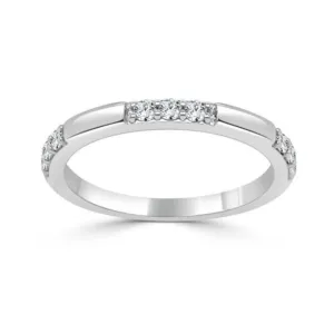 14k Diamond High Polish Wedding Band