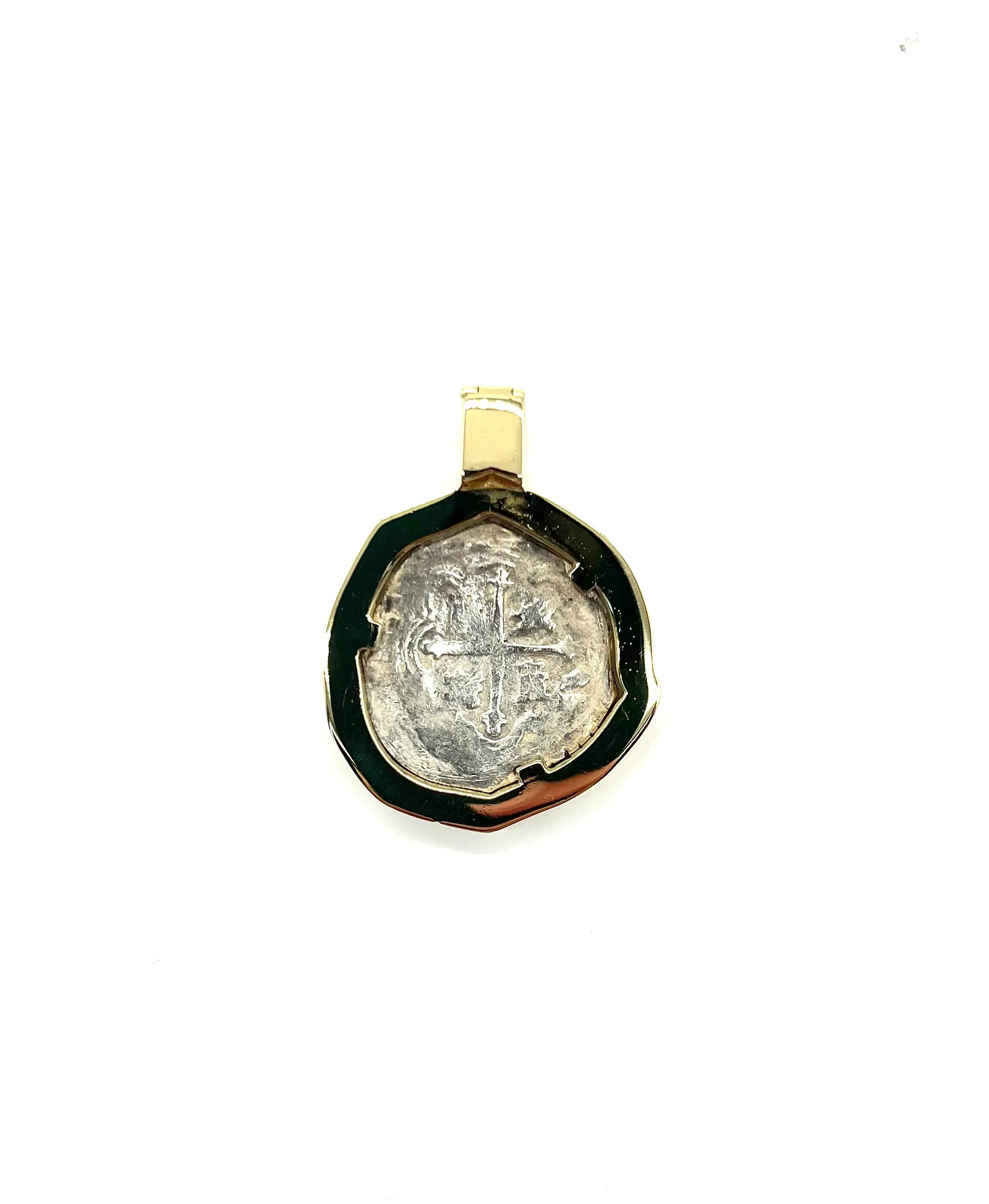 14k Framed Atocha 8 Reale Coin Pendant