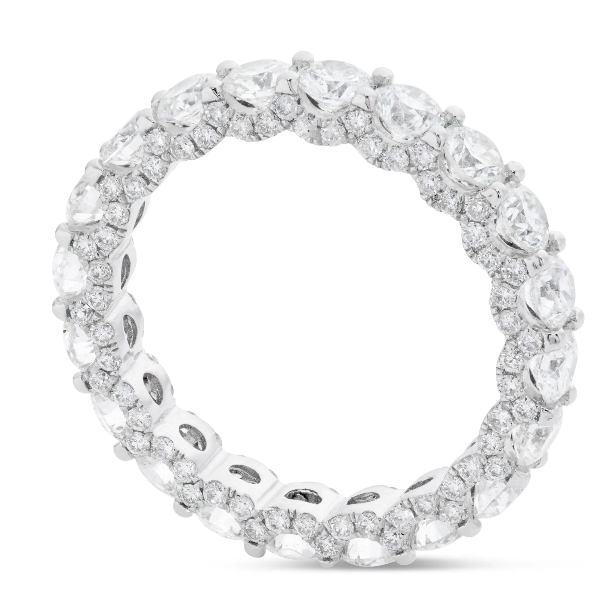 14K Gold 3.35ct U-Prong Diamond Eternity Band
