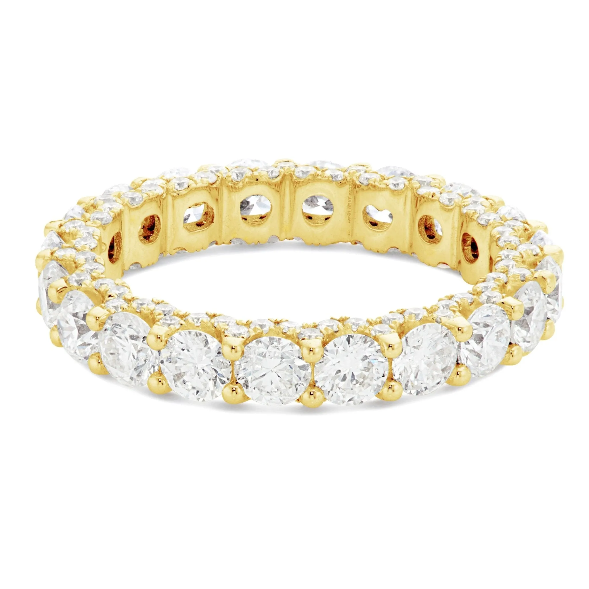14K Gold 3.35ct U-Prong Diamond Eternity Band