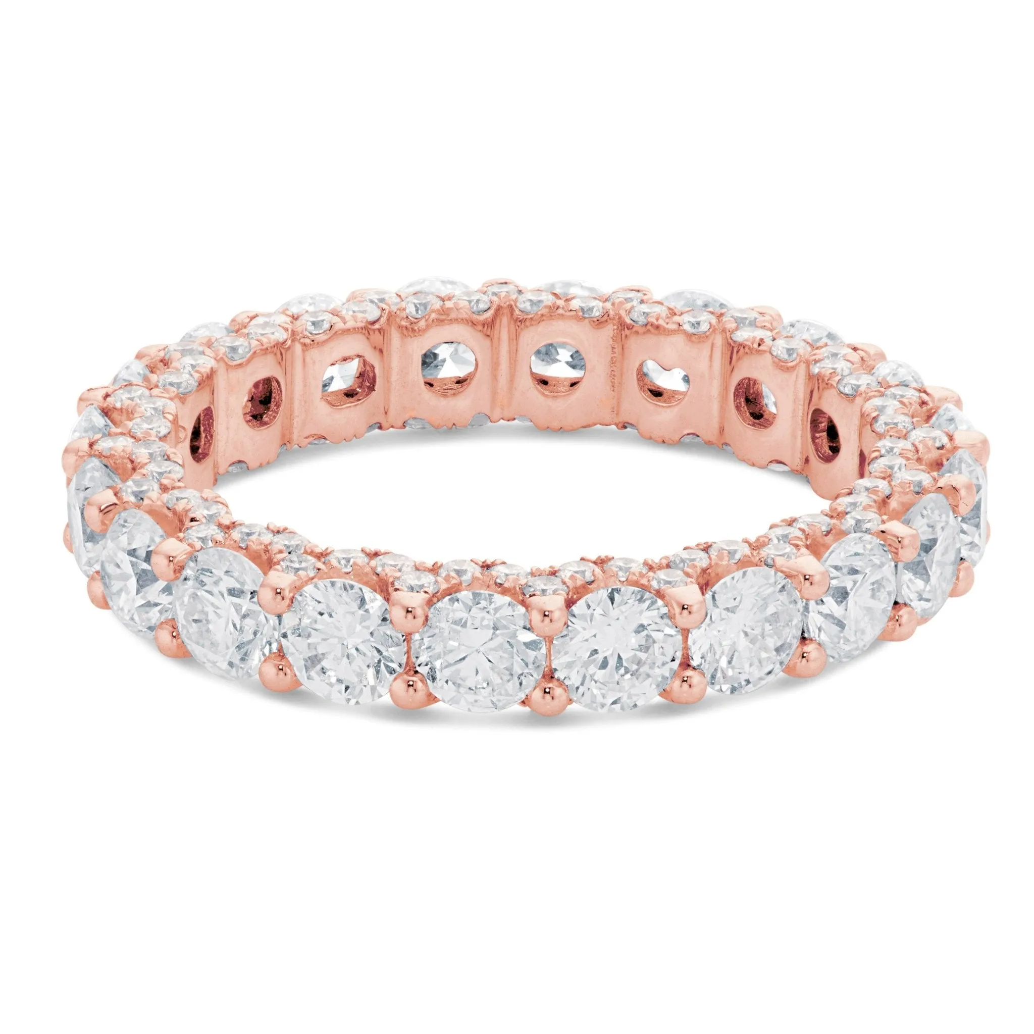 14K Gold 3.35ct U-Prong Diamond Eternity Band