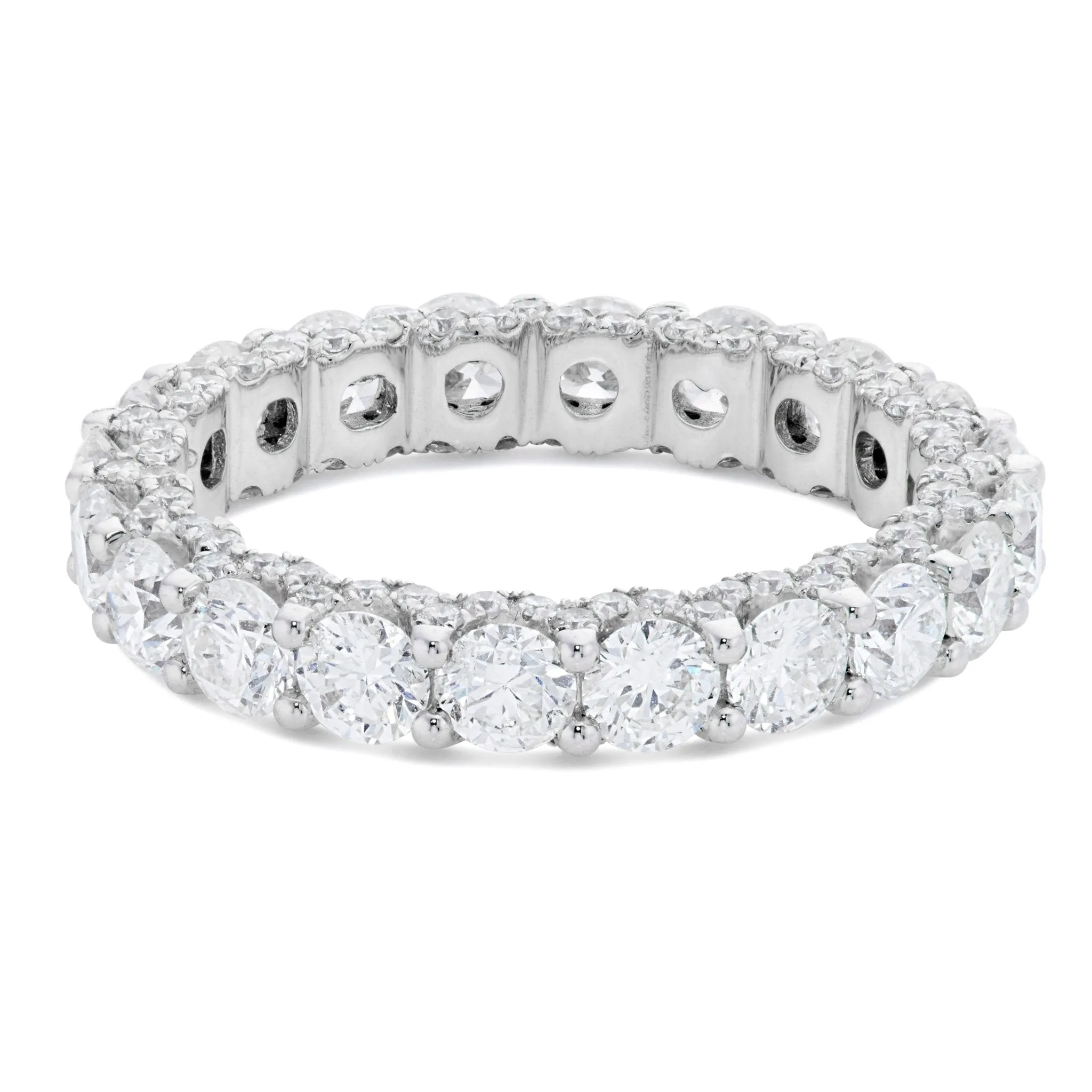 14K Gold 3.35ct U-Prong Diamond Eternity Band