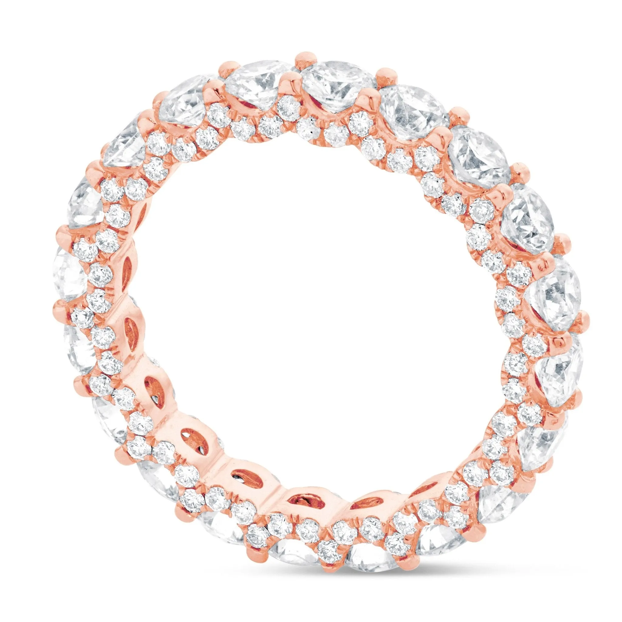 14K Gold 3.35ct U-Prong Diamond Eternity Band