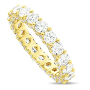 14K Gold 3.35ct U-Prong Diamond Eternity Band