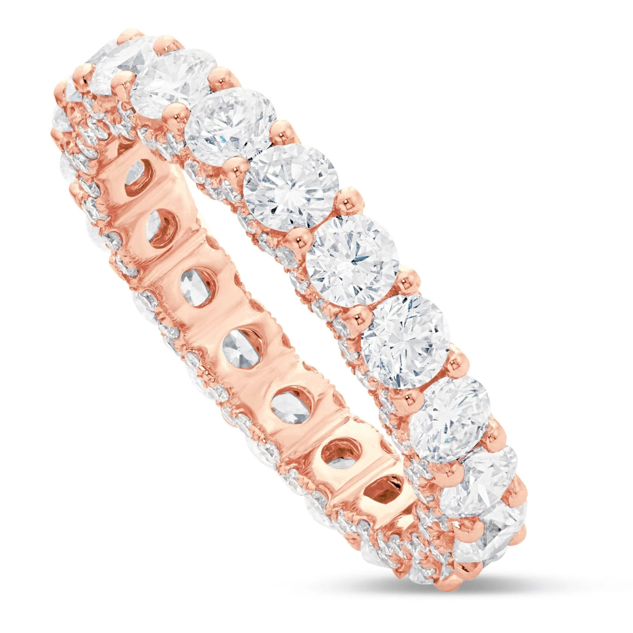 14K Gold 3.35ct U-Prong Diamond Eternity Band