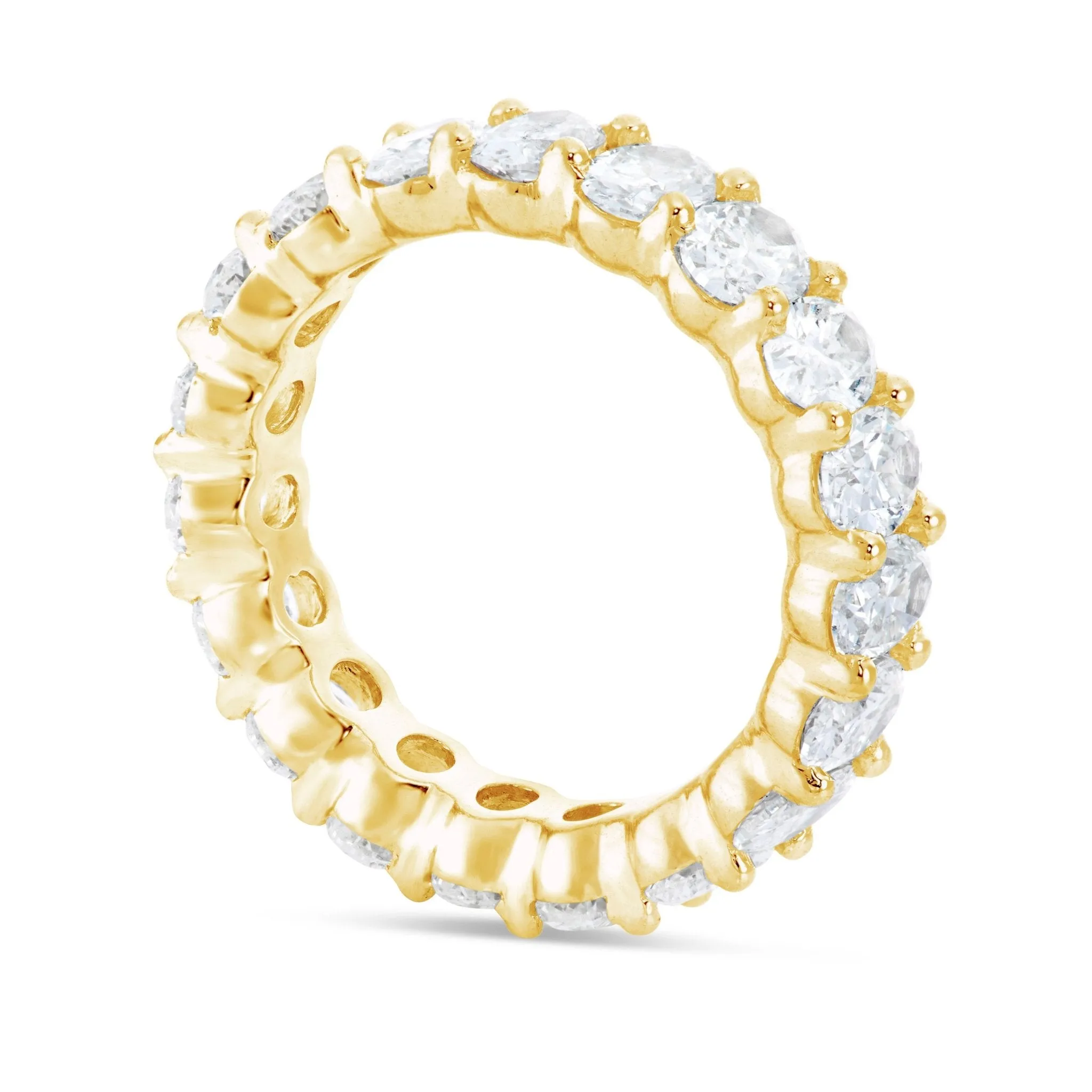 14K Gold 3.75ct Oval Cut Diamond Eternity Band