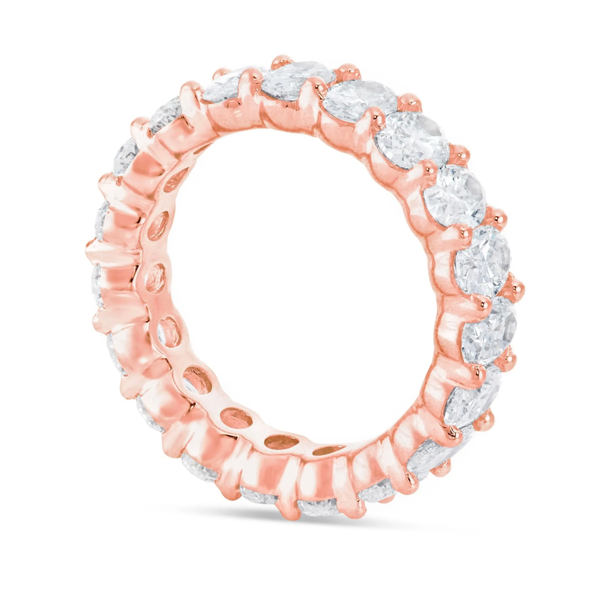 14K Gold 3.75ct Oval Cut Diamond Eternity Band