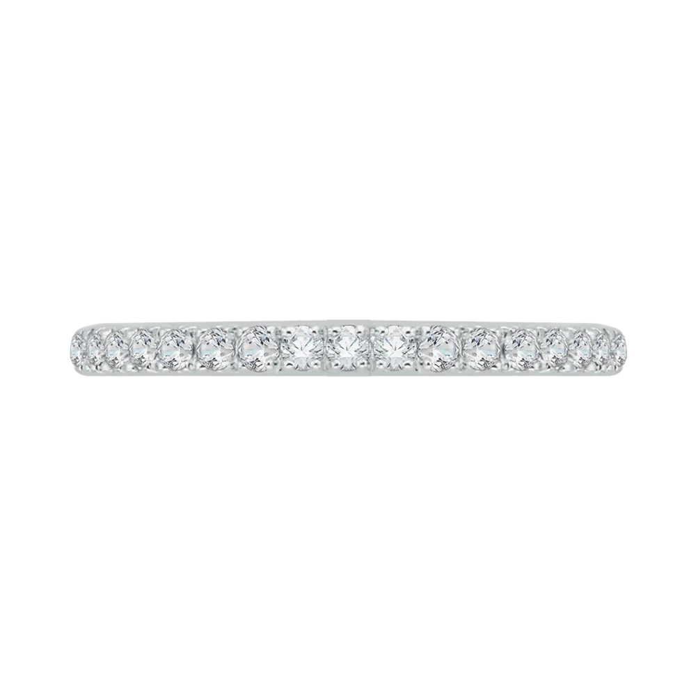 14K White Gold Diamond Wedding Band
