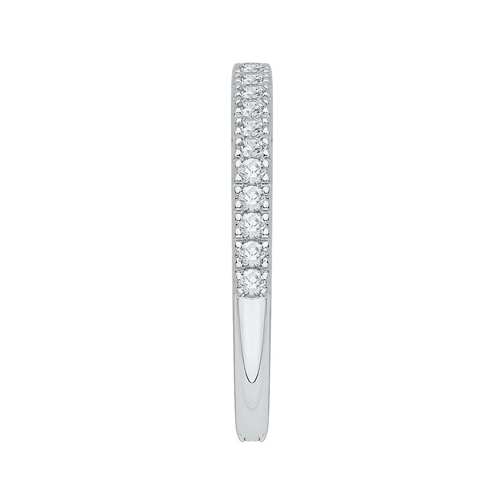 14K White Gold Diamond Wedding Band