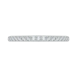 14K White Gold Diamond Wedding Band