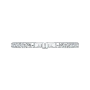 14K White Gold Round Diamond Wedding Band
