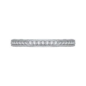 14K White Gold Round Diamond Wedding Band