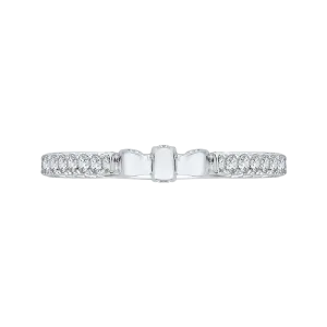 14K White Gold Round Diamond Wedding Band