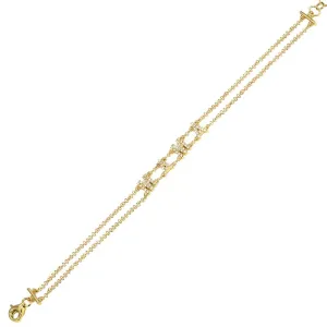 14k Yellow Diamond Mama Double row bracelet