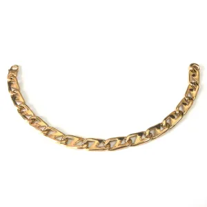 14k Yellow Gold Oval Mariner Link Mens Bracelet, 8.5"