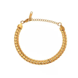 16cm-21cm (6"-8") 6.2mm Width Chunky Flat Cuban Chain Bracelet