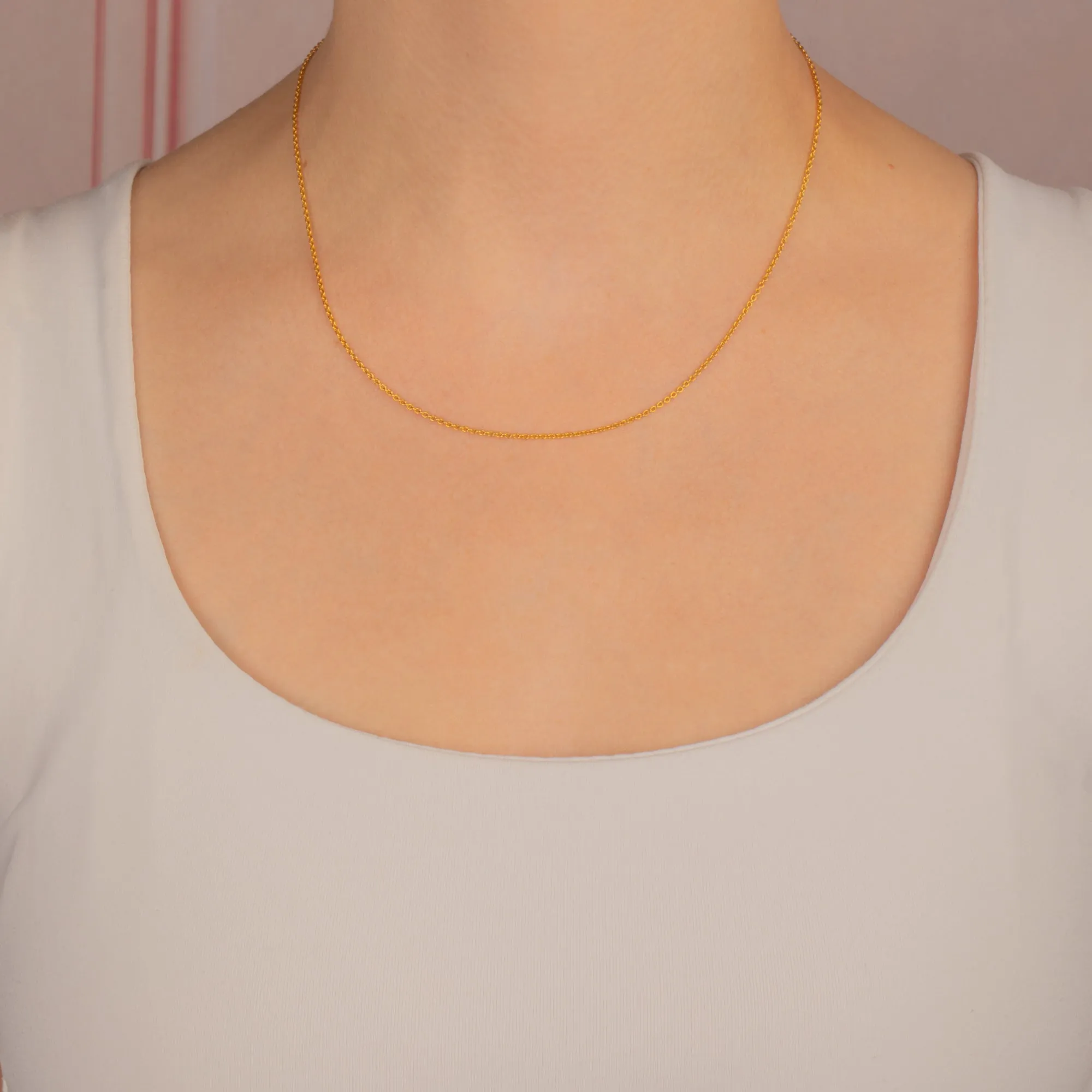 16" 9ct Gold Pendant Chain