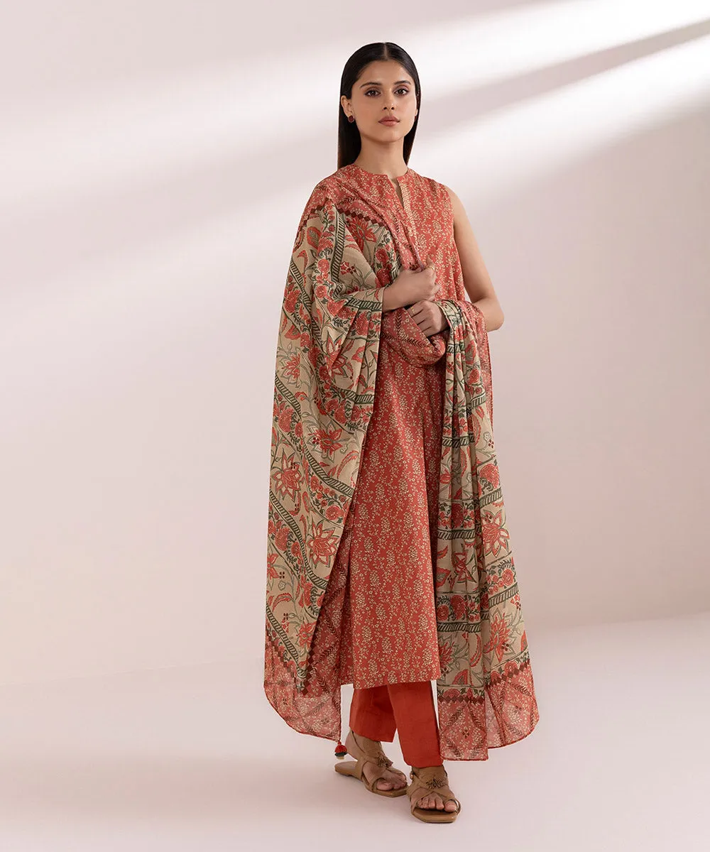 2 Piece - Printed Lawn Suit-00U2Ddy24V43