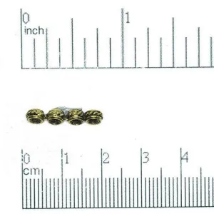 21mm Inlaid Rope 4-Hole Connector - Made of Pewter - Sold Individually - CBS3466
