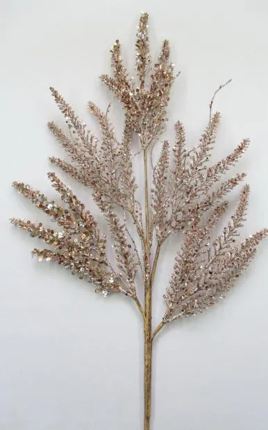 29" Glitter Coral Spray Set Of 4