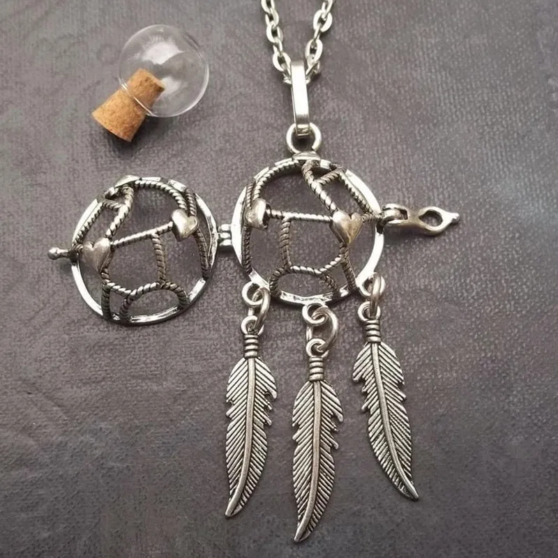 2PCS  Dreamcatcher locket  Necklace