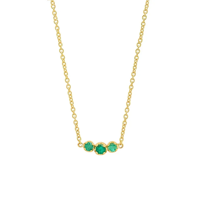 3 Illusion Set Emerald Necklace