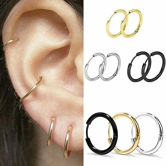 3-Pairs: Endless Hoop Earrings