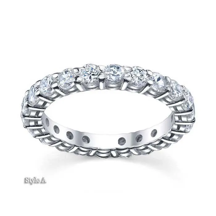 3mm Moissanite Forever One Round 2.00cttw Eternity Ring
