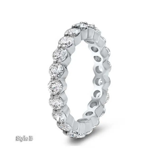 3mm Moissanite Forever One Round 2.00cttw Eternity Ring
