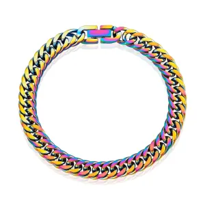 8mm Stainless Steel Cuban Chain Bracelet