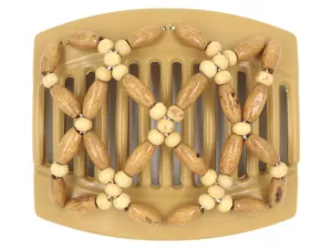 African Butterfly Thick Hair Comb - Ndebele Blonde 61
