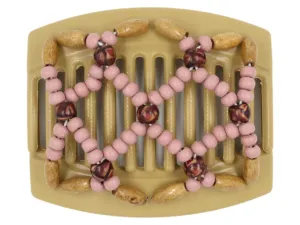 African Butterfly Thick Hair Comb - Ndebele Blonde 72