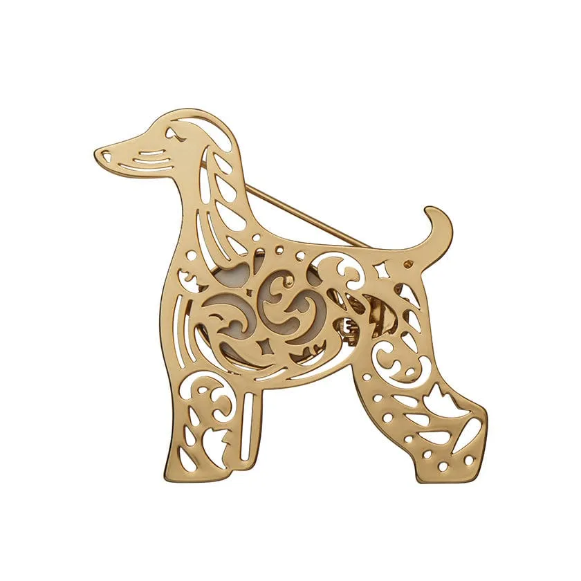 Ainslee the Afghan Hound Perfume Brooch