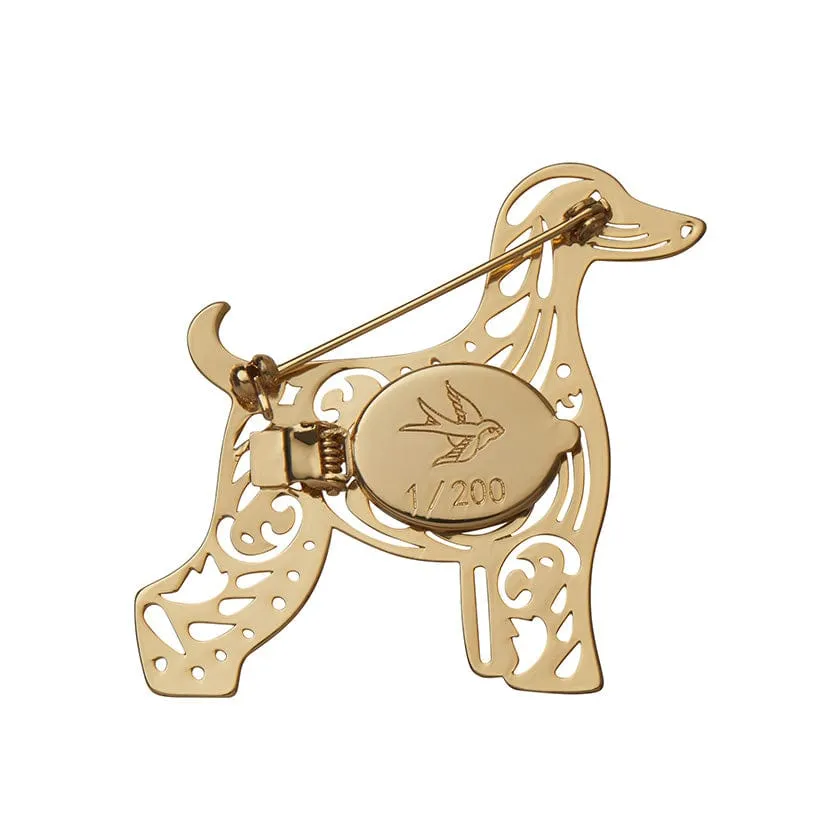 Ainslee the Afghan Hound Perfume Brooch