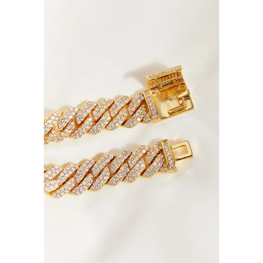 Alloy Inlaid Zircon Bracelet
