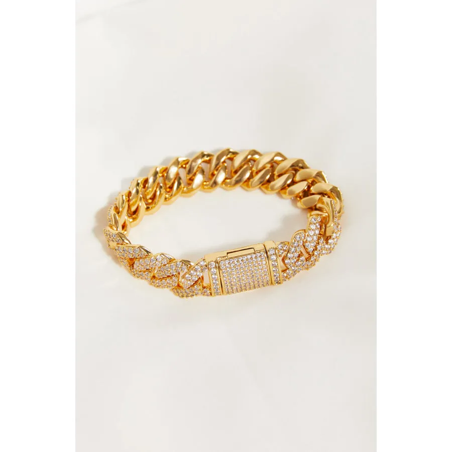 Alloy Inlaid Zircon Bracelet