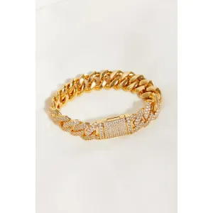 Alloy Inlaid Zircon Bracelet