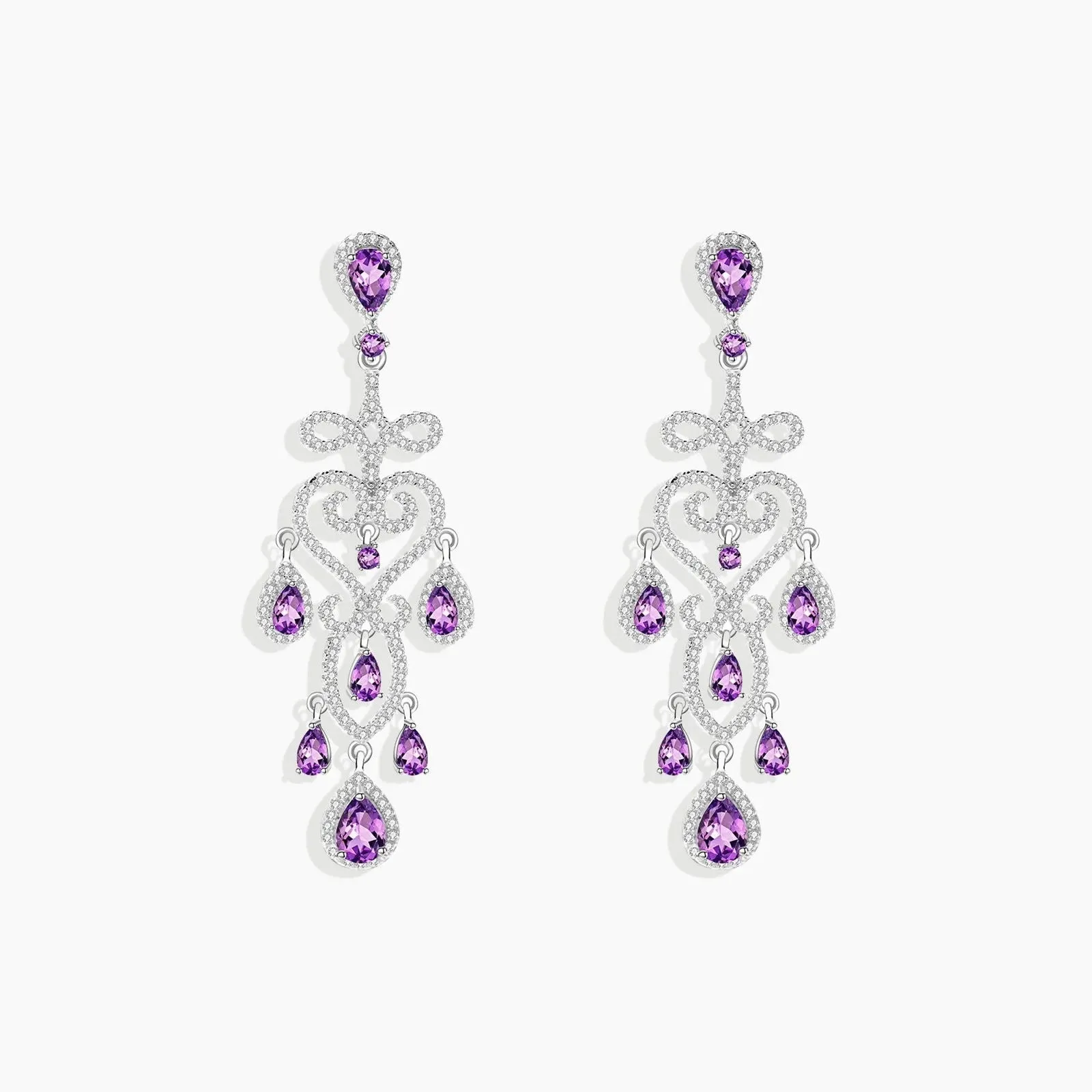 Amethyst Culture Earrings in Sterling Silver