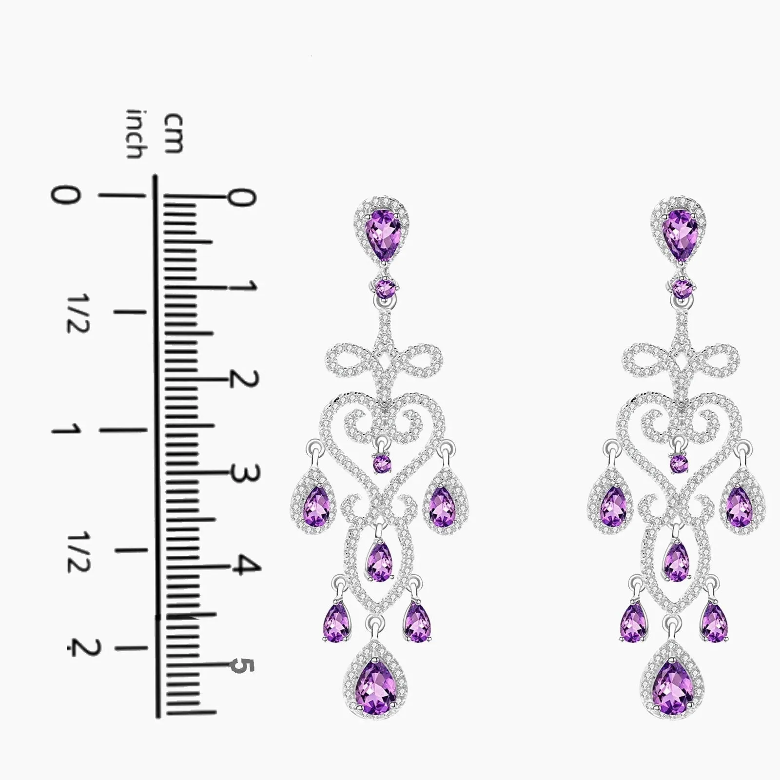 Amethyst Culture Earrings in Sterling Silver
