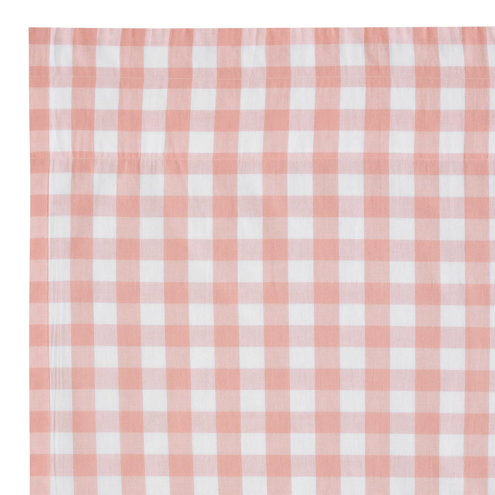 Annie Coral Buffalo Check Lined Panel Curtains 84"