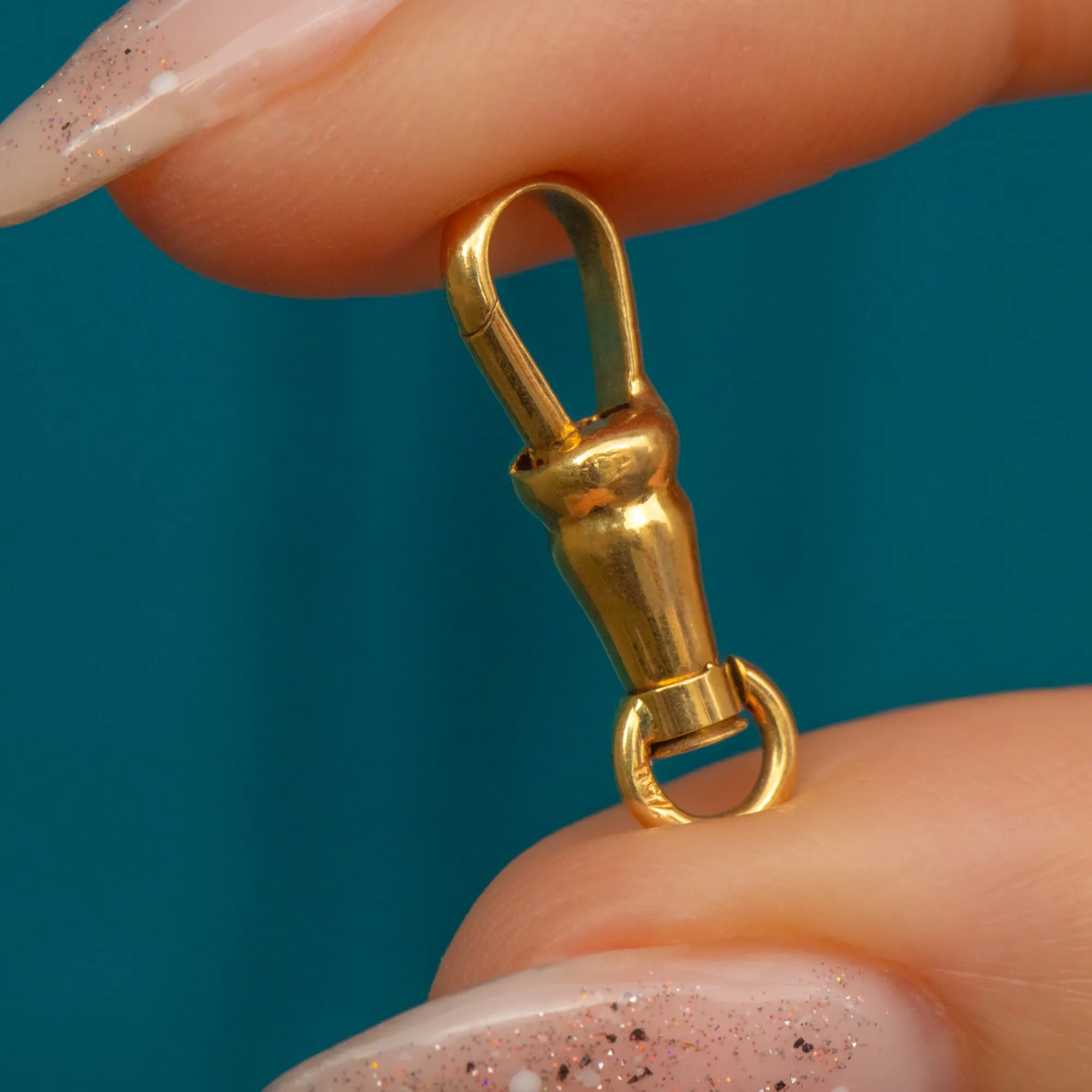 Antique 18ct Gold Dog-Clip