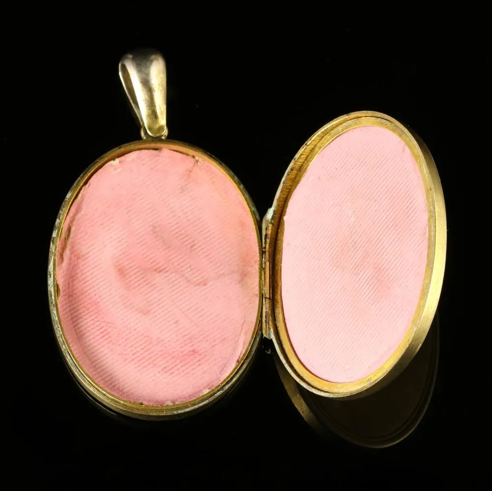 Antique Victorian Gold Silver Locket Circa 1880